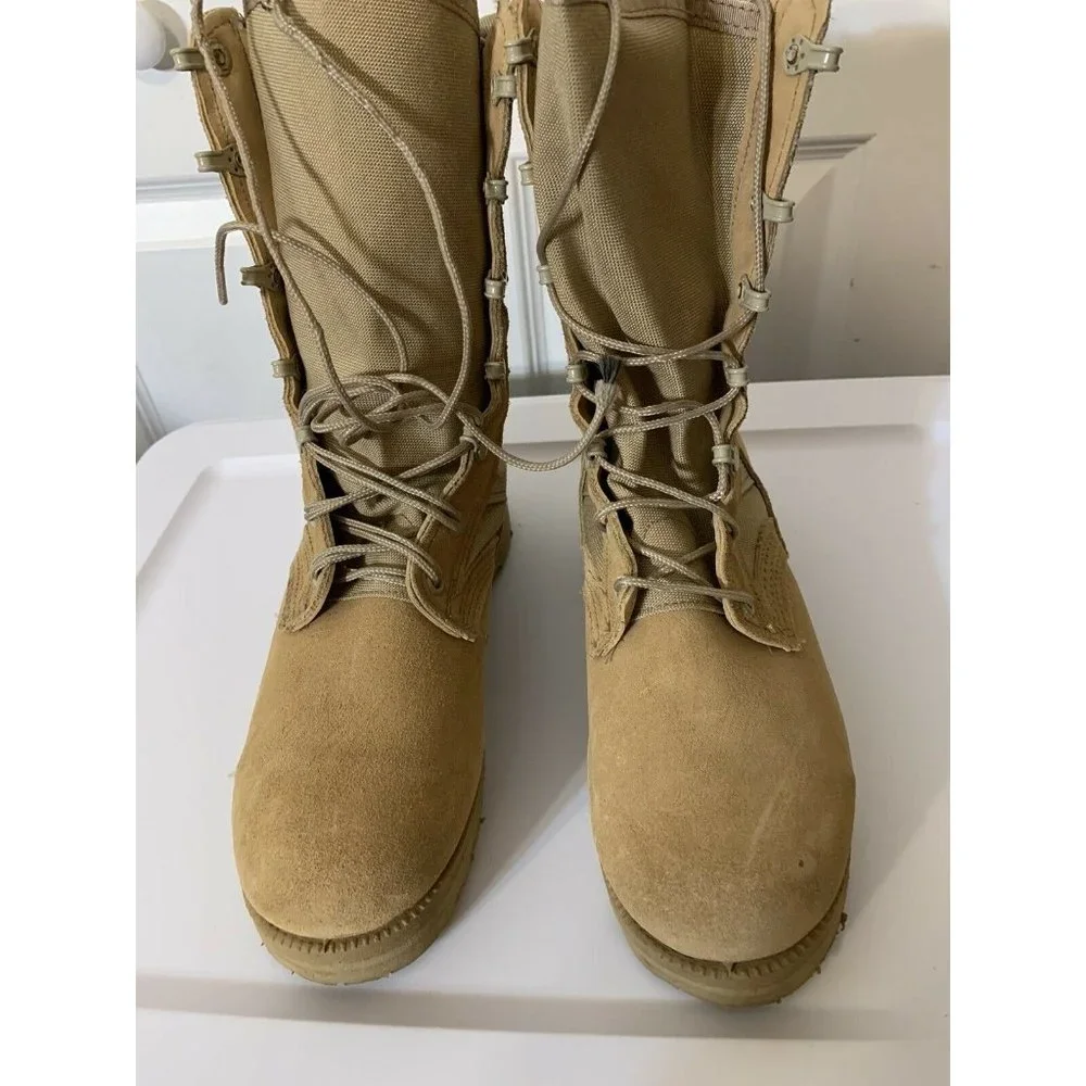 Vibram Men’s Sz 5W Desert Combat Work‎ Boots Tan